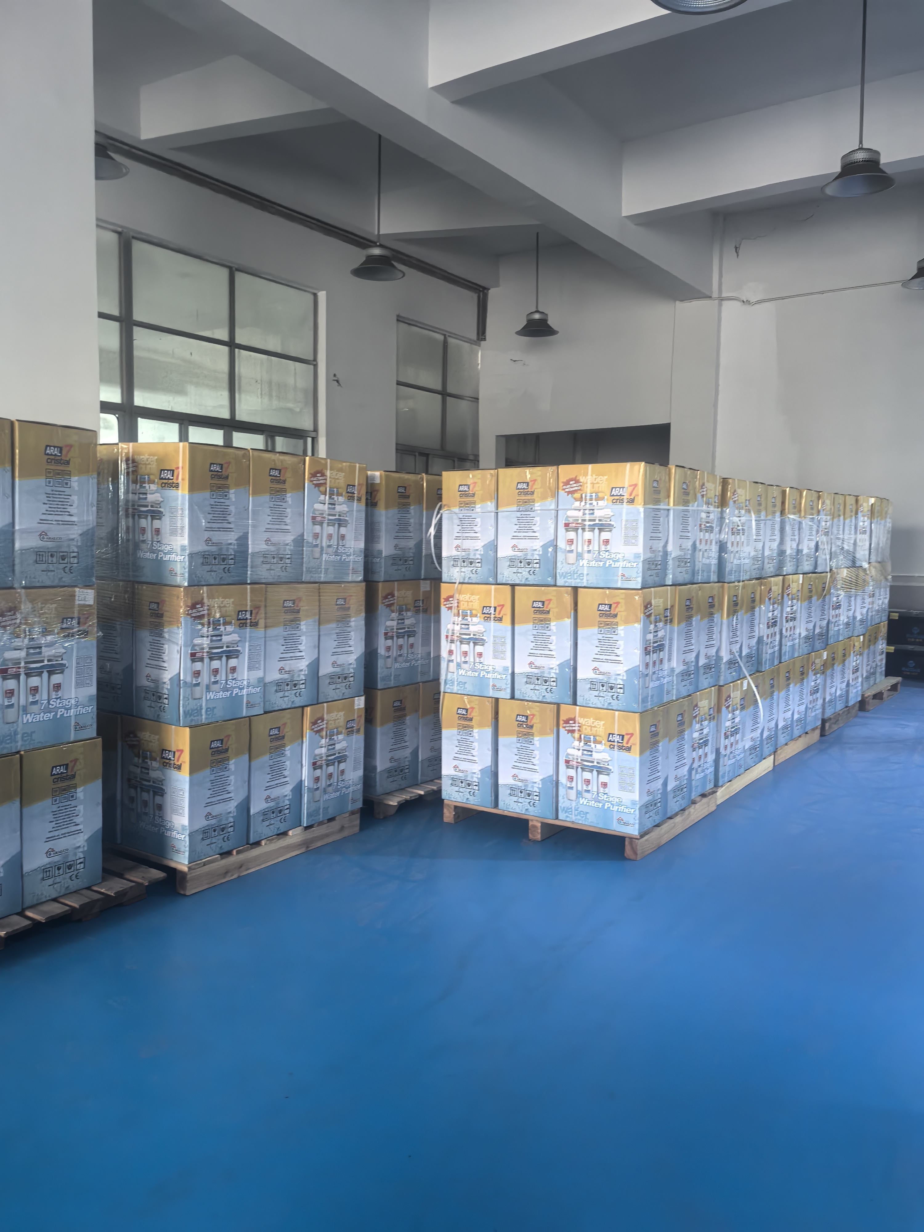 Bulk packed household RO systems ready for shipment